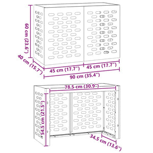 Κάλυμμα κλιματιστικού Σκ rusty 90 x 40 x 60 εκ - Pakobazaar