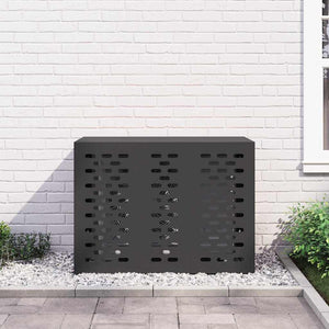 Κάλυμμα κλιματιστικού Μαύρο 110 x 50 x 80 cm Ατσάλι - Pakobazaar