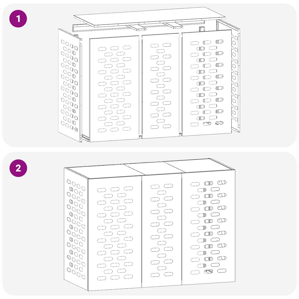 Κάλυμμα κλιματιστικού Ανθρακί 110 x 50 x 80 cm Ατσάλι - Pakobazaar