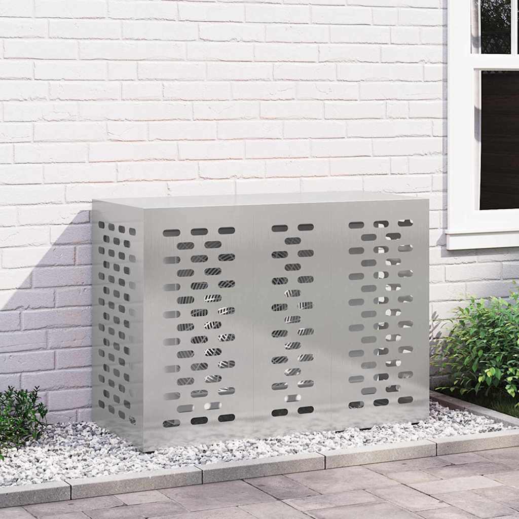 Κάλυμμα κλιματιστικού Ασημί 110 x 50 x 80 cm Ανοξείδωτο ατσάλι