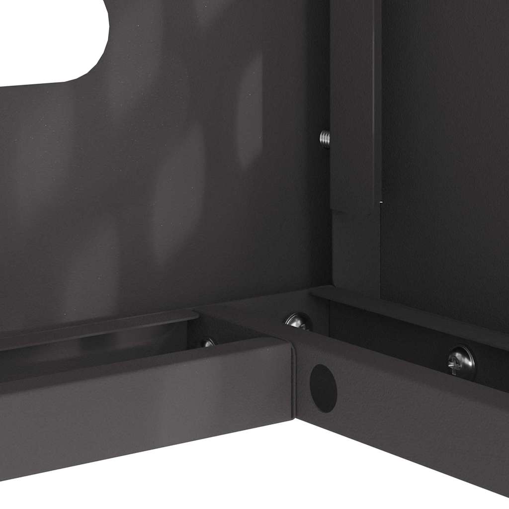 Κάλυμμα κλιματιστικού Μαύρο 110 x 50 x 105 εκ Ατσάλι