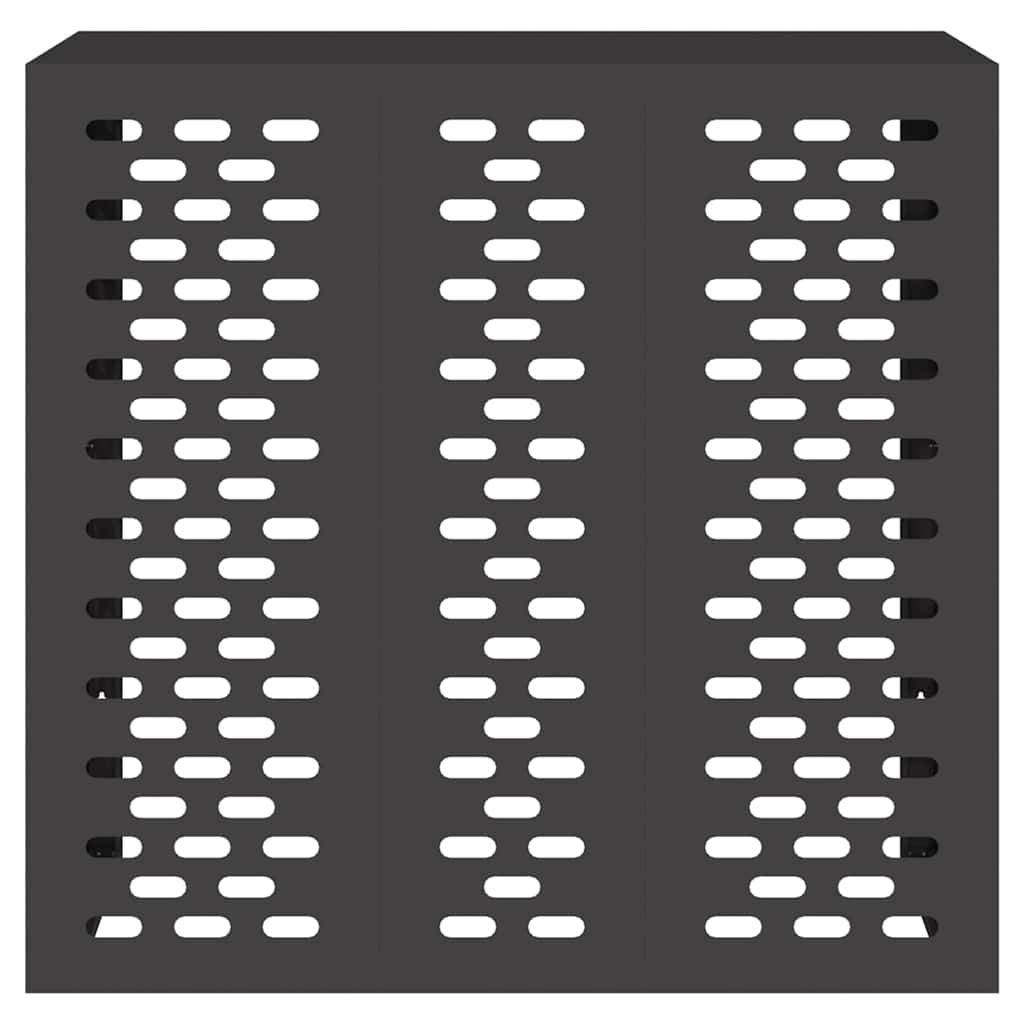 Κάλυμμα κλιματιστικού Μαύρο 110 x 50 x 105 εκ Ατσάλι