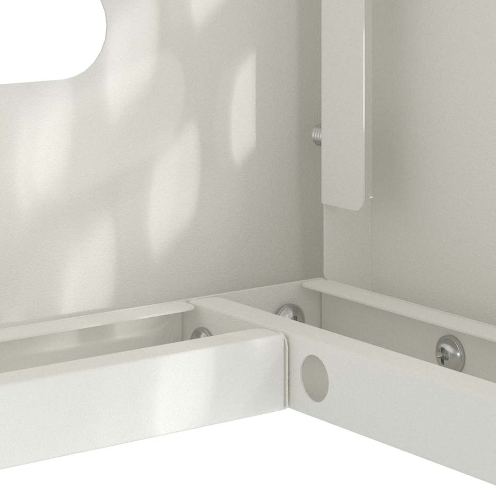 Κάλυμμα κλιματιστικού Λευκό 110 x 50 x 105 εκ Ατσάλι - Pakobazaar