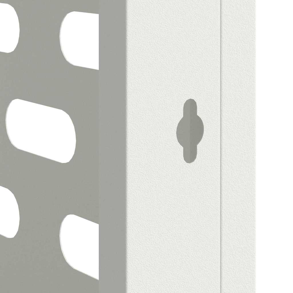 Κάλυμμα κλιματιστικού Λευκό 110 x 50 x 105 εκ Ατσάλι - Pakobazaar