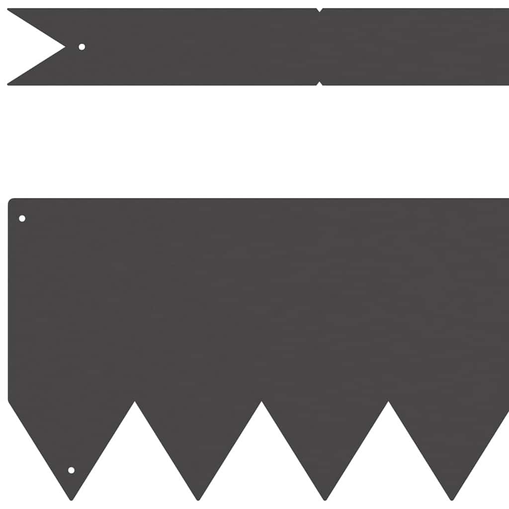 Περίγραμμα γκαζόν 10 pcs Μαύρο 100 x 0.05 x 20 εκ