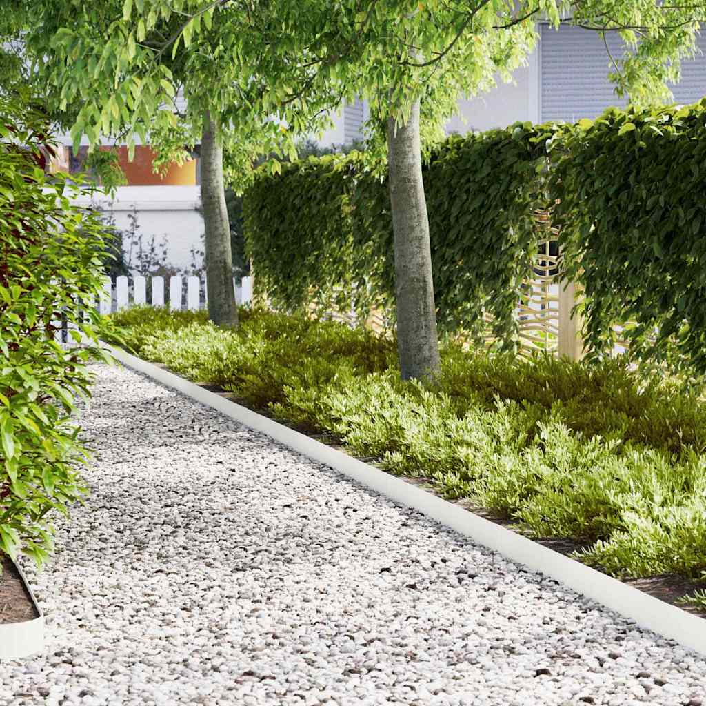 Περίγραμμα γκαζόν 10 pcs Λευκό 100 x 0.05 x 20 εκ