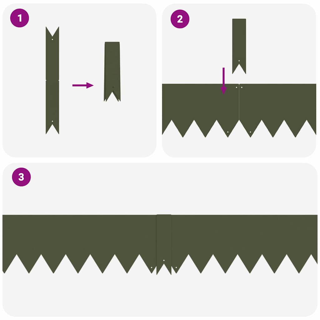 Περίγραμμα γκαζόν 10 pcs Ελιά Πράσινη 100 x 0.05 x 20 εκ