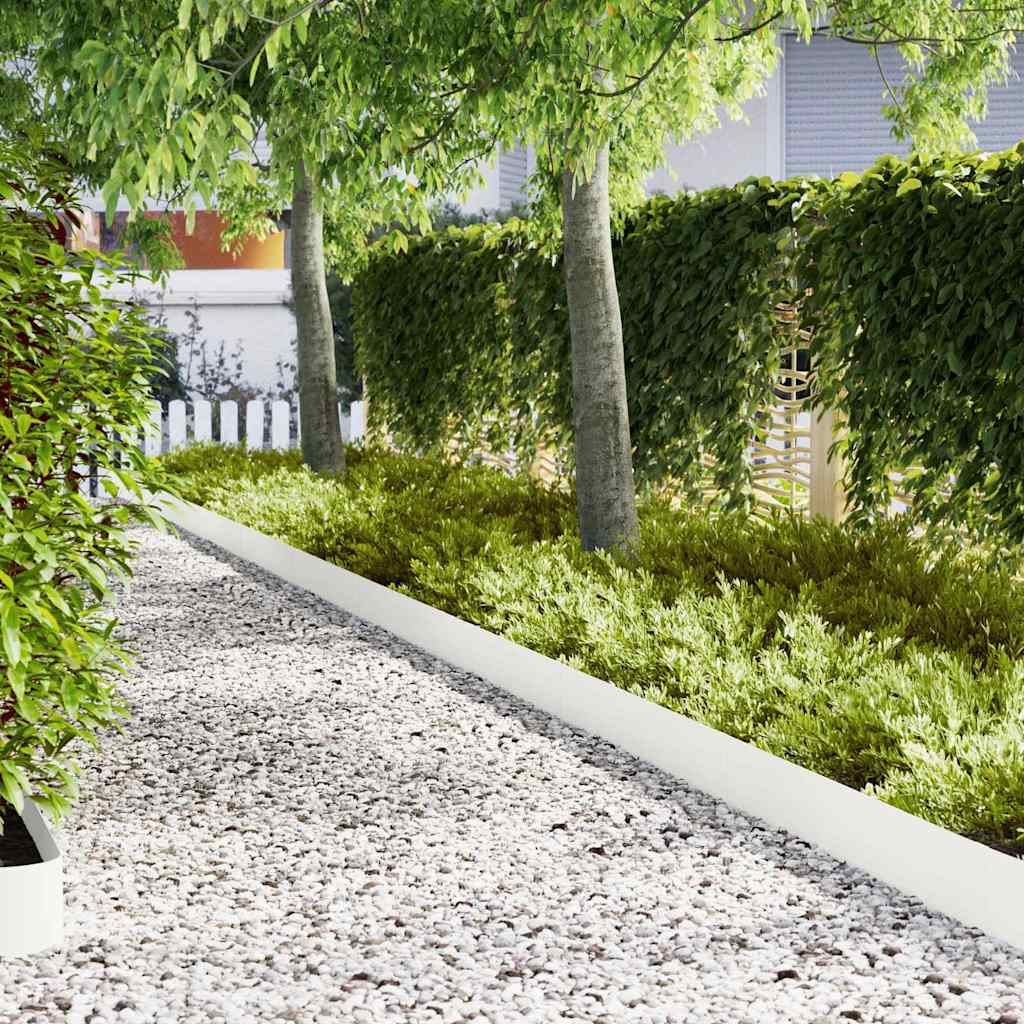 Περίγραμμα γκαζόν 10 pcs Λευκό 100 x 0.05 x 20 εκ