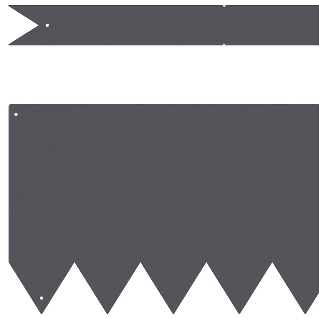 Περίγραμμα γκαζόν 10 pcs Ανθρακί 100 x 0.05 x 20 εκ - Pakobazaar