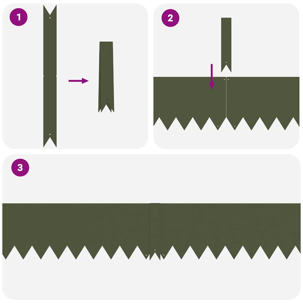 Περίγραμμα γκαζόν 30 pcs Ελιά Πράσινη 100 x 0.05 x 20 εκ