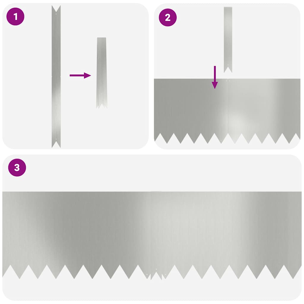 Περίγραμμα γκαζόν 20 pcs Ασημί 100 x 0.05 x 20 εκ - Pakobazaar