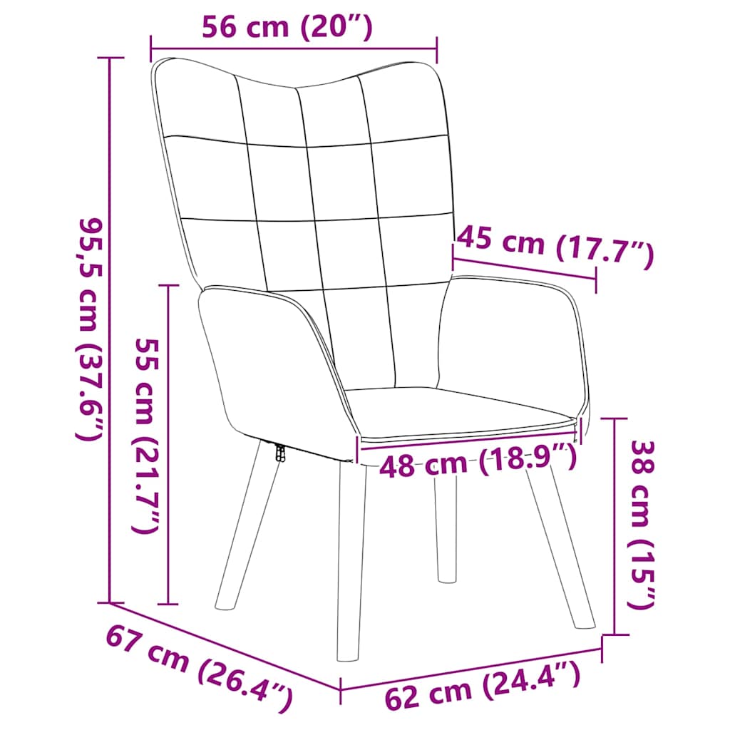 Πολυθρόνα Ανοιχτό γκρι 62 x 67 x 95,5 εκ Υφάσματος Sherpa