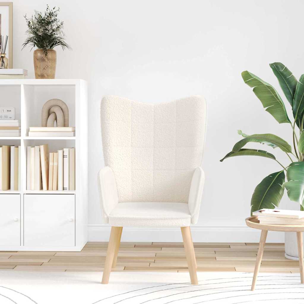 Πολυθρόνα Κρεμ 62 x 67 x 95,5 εκ Υφάσματος Sherpa