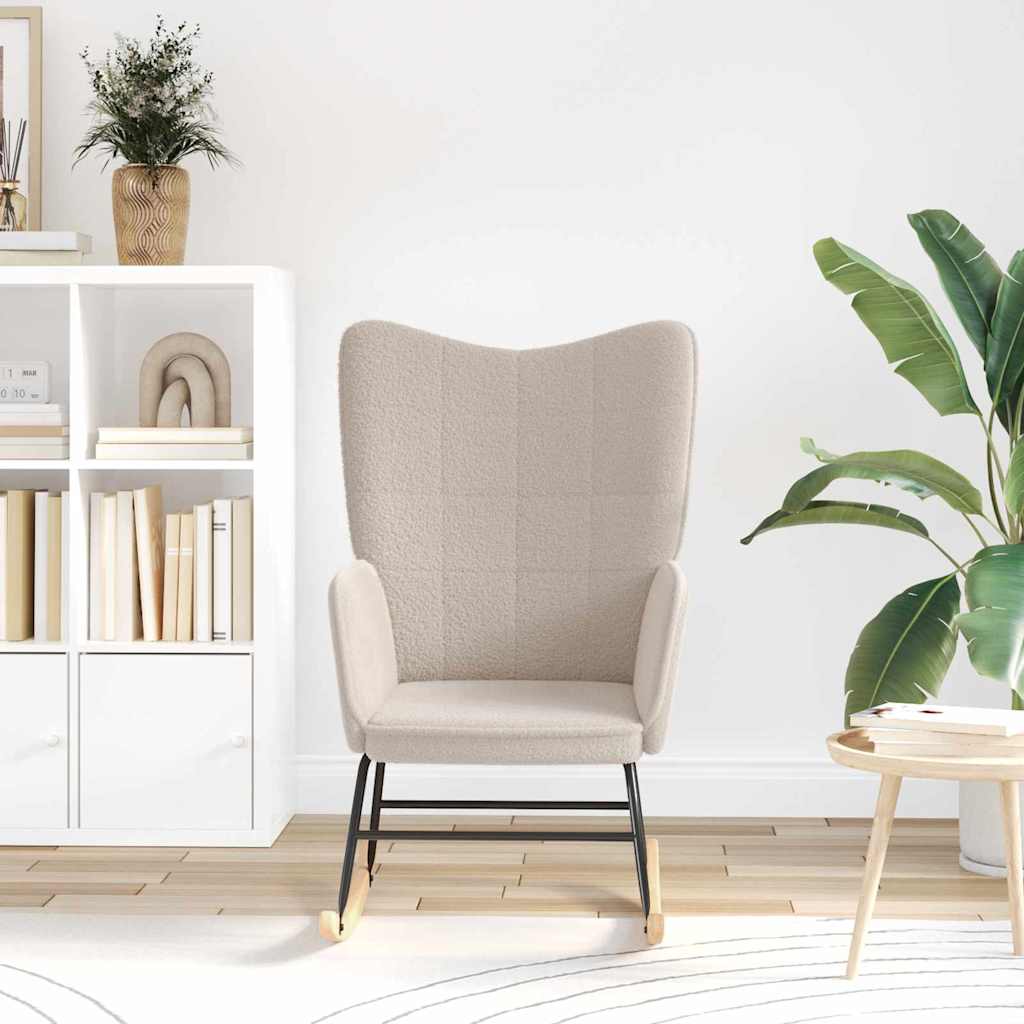 Κουνιστή καρέκλα Ανοιχτό γκρι Υφάσματος Sherpa