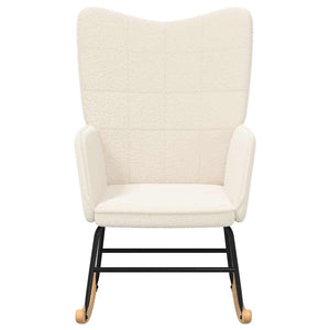 Κουνιστή καρέκλα Κρεμ Υφάσματος Sherpa