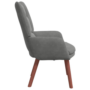 Πολυθρόνα Σκούρο Γκρι 63 x 67 x 94 εκ. Βελούδο - Pakobazaar