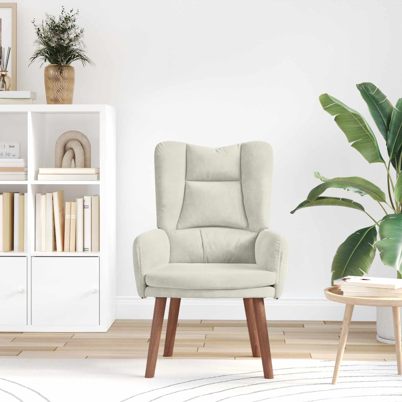 Πολυθρόνα Κρεμ 63 x 67 x 94 εκ. Βελούδο - Pakobazaar