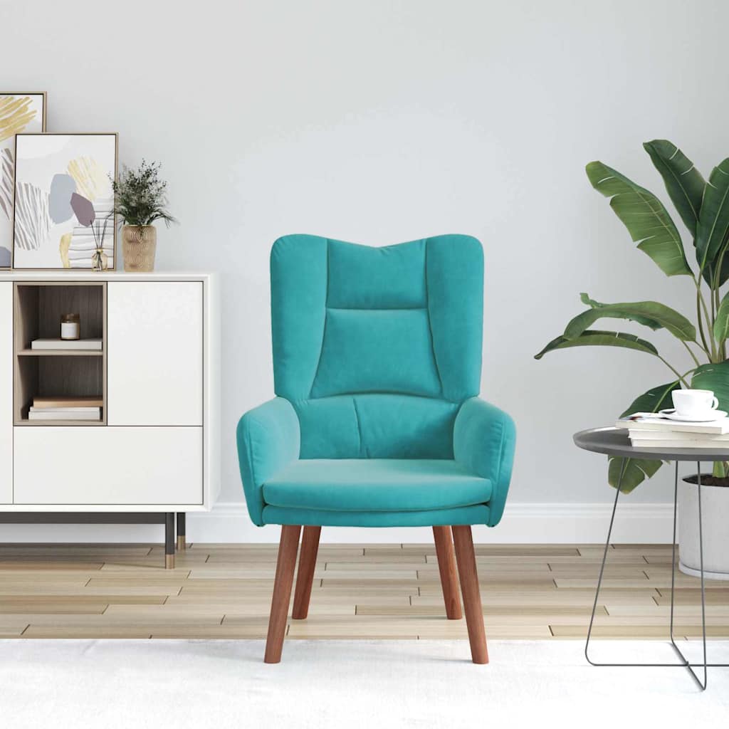 Πολυθρόνα Τιρκουάζ 63 x 67 x 94 εκ. Βελούδο - Pakobazaar