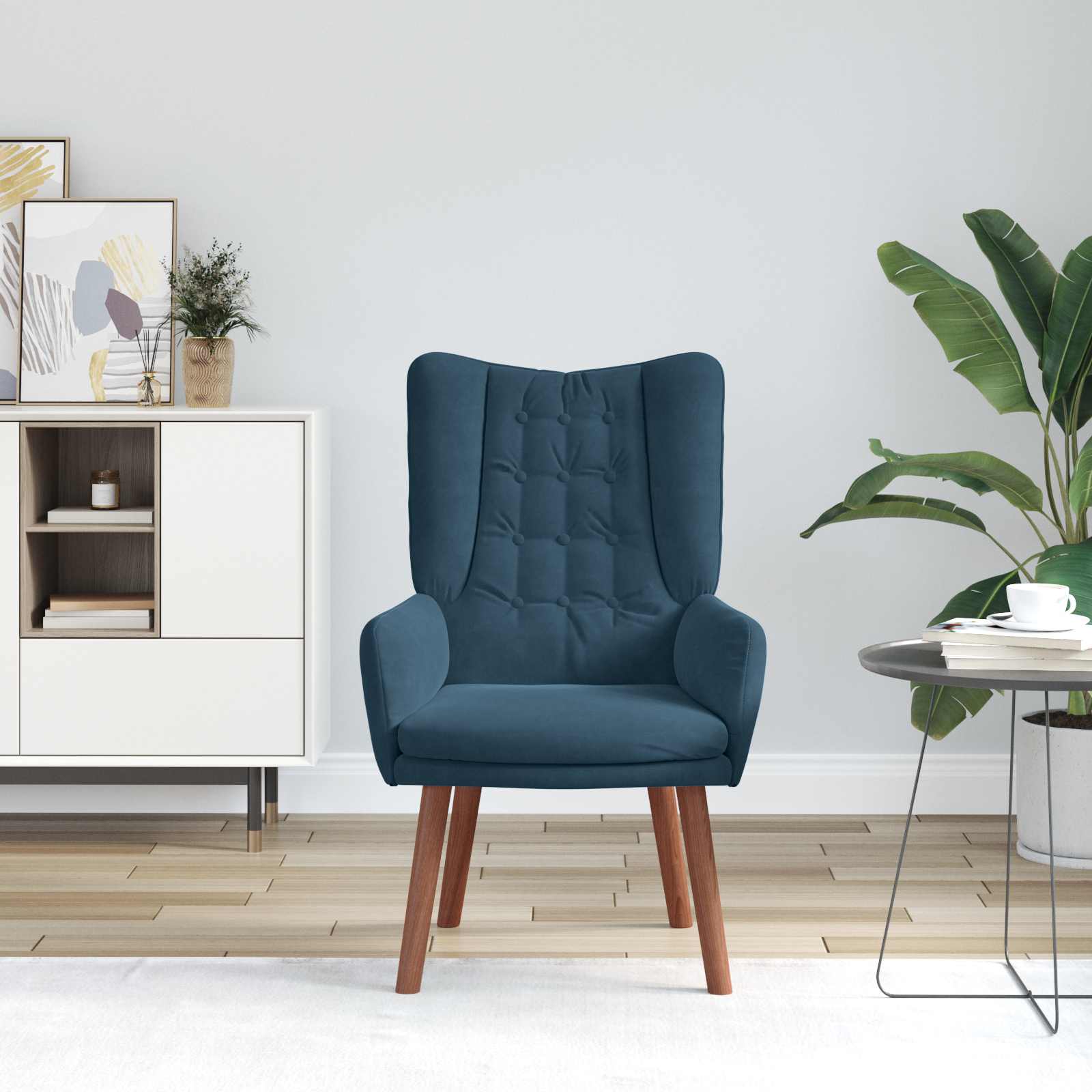 Πολυθρόνα Μπλε 63 x 67 x 94 εκ. Βελούδο - Pakobazaar