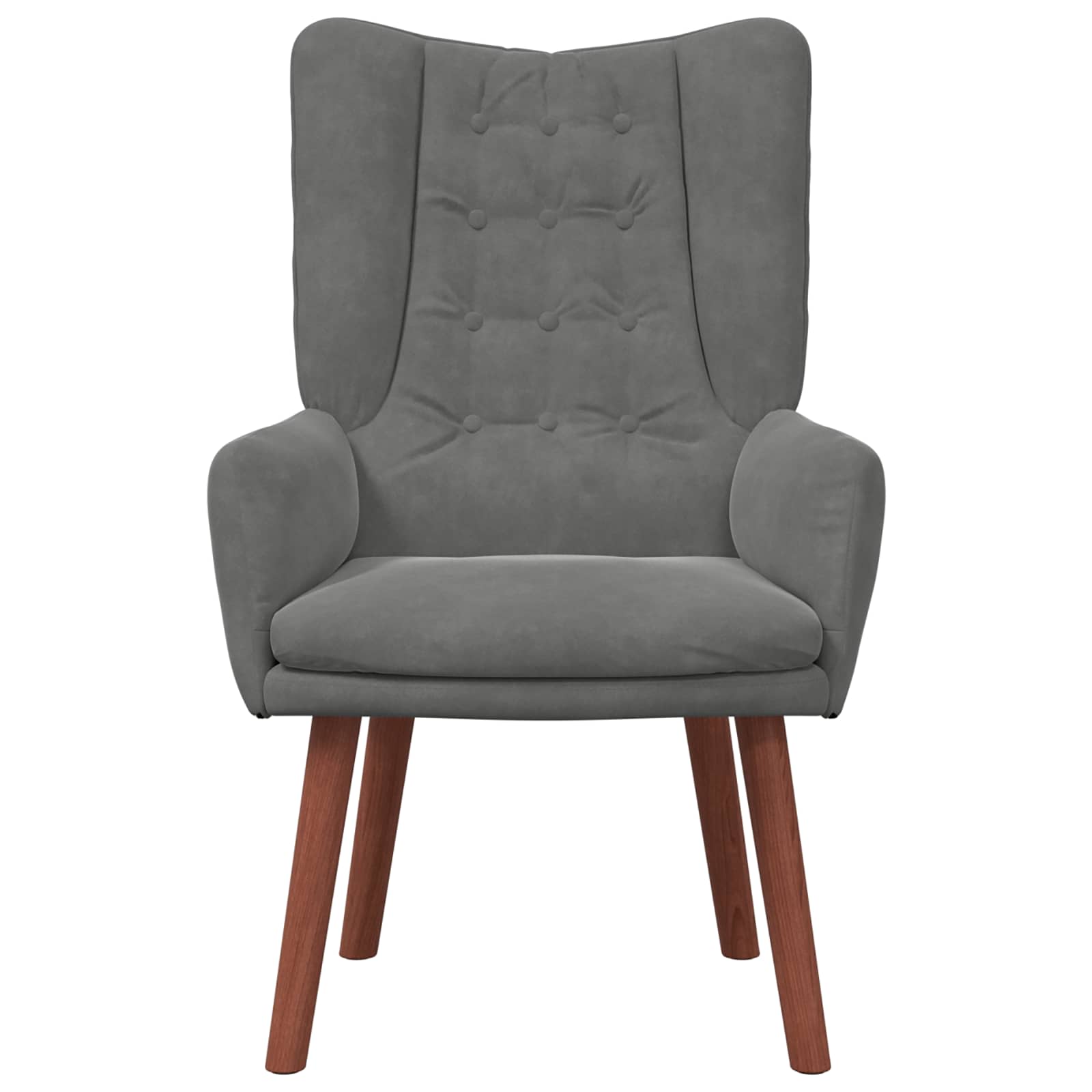 Πολυθρόνα Σκούρο Γκρι 63 x 67 x 94 εκ. Βελούδο - Pakobazaar