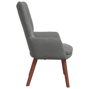Πολυθρόνα Σκούρο Γκρι 63 x 67 x 94 εκ. Βελούδο - Pakobazaar