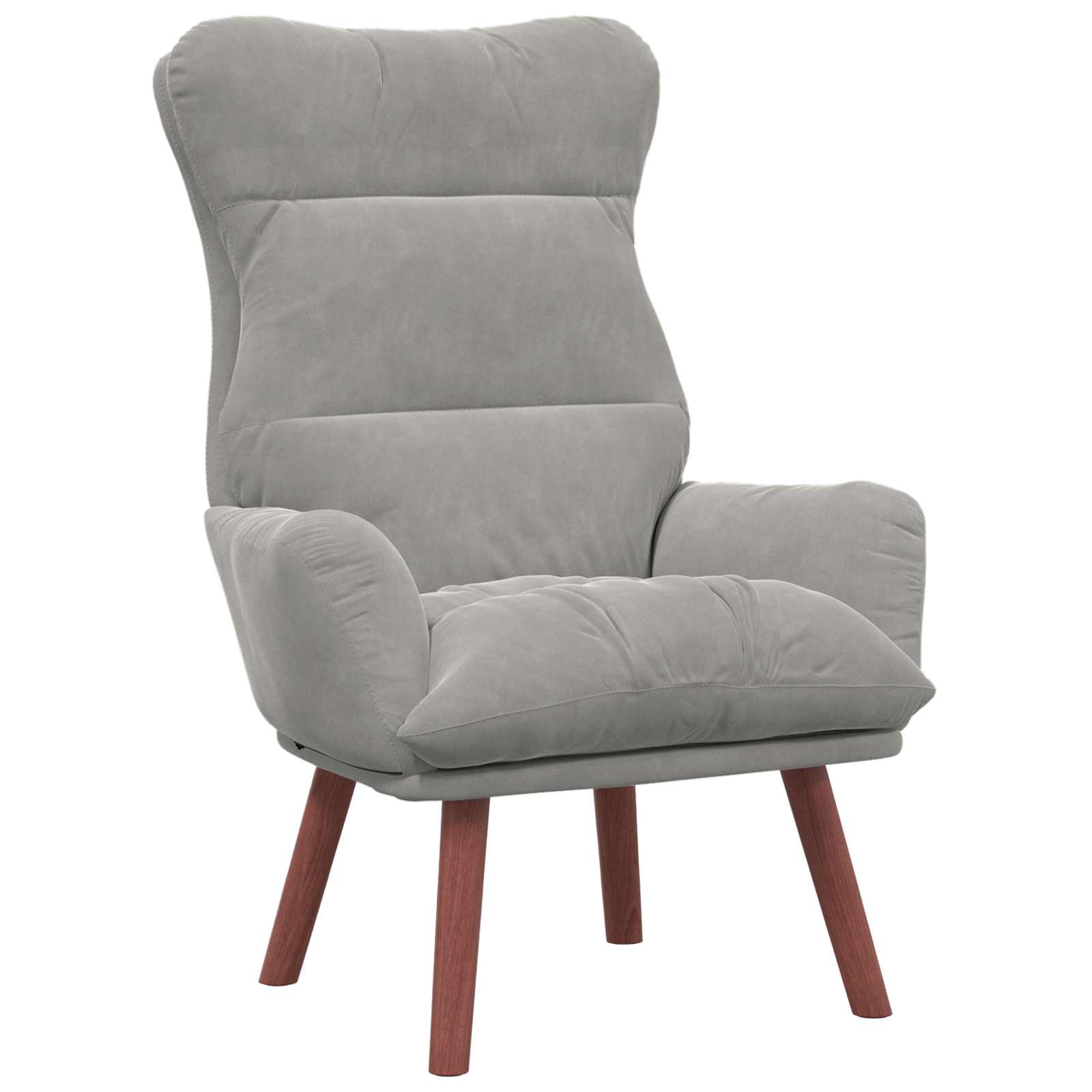 Πολυθρόνα Ανοιχτό γκρι 69 x 74 x 93 εκ. Βελούδο