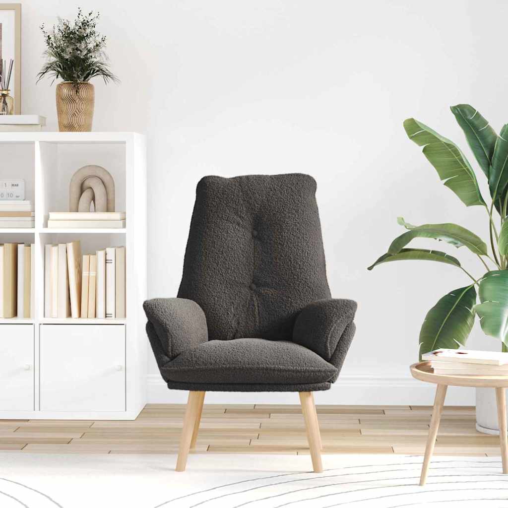 Πολυθρόνα Σκούρο Γκρι 69 x 74 x 93 εκ. Υφάσματος Sherpa