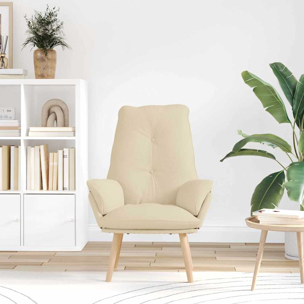Πολυθρόνα Κρεμ 69 x 74 x 93 εκ. Ύφασμα και Κόντρα Πλακέ - Pakobazaar