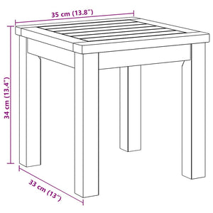 Τραπεζάκι Πλευράς Φυσικό Λάδι 35 x 35 x 34 εκ. - Pakobazaar