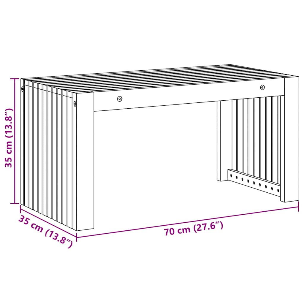 Τραπεζάκι Πλευράς Φυσικό Λάδι 70 x 35 x 35 cm - Pakobazaar