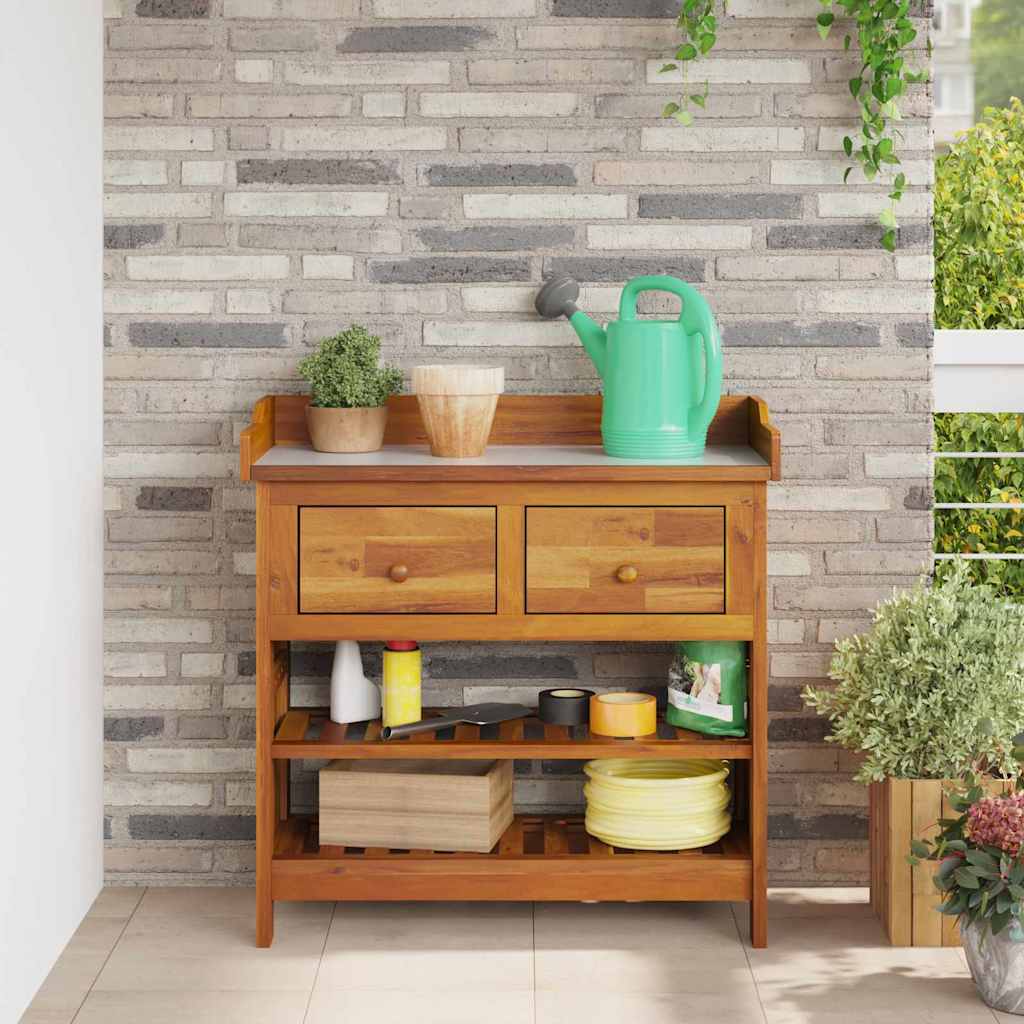 Ντουλάπι Κήπου Φυσικό 78 x 36,5 x 78cm Στερεό Ξύλο Ακακίας