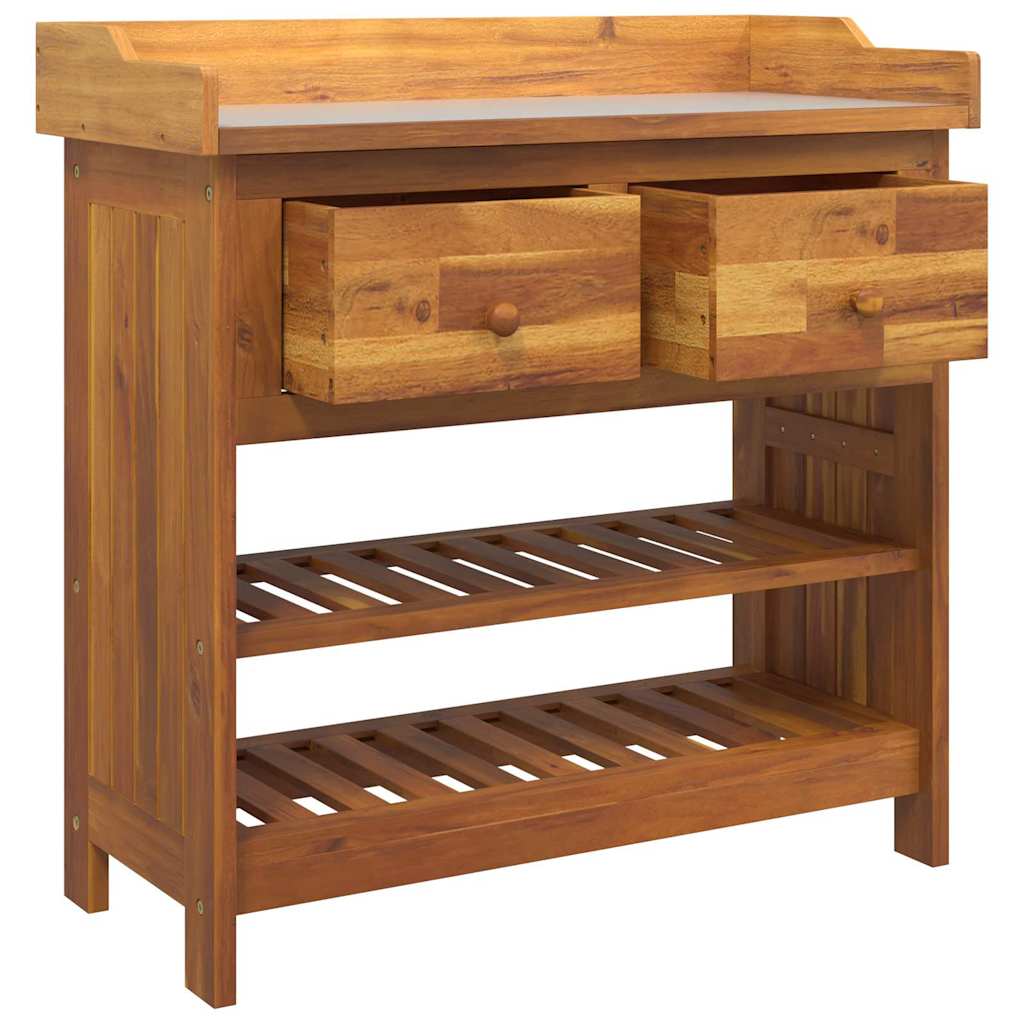 Ντουλάπι Κήπου Φυσικό 78 x 36,5 x 78cm Στερεό Ξύλο Ακακίας