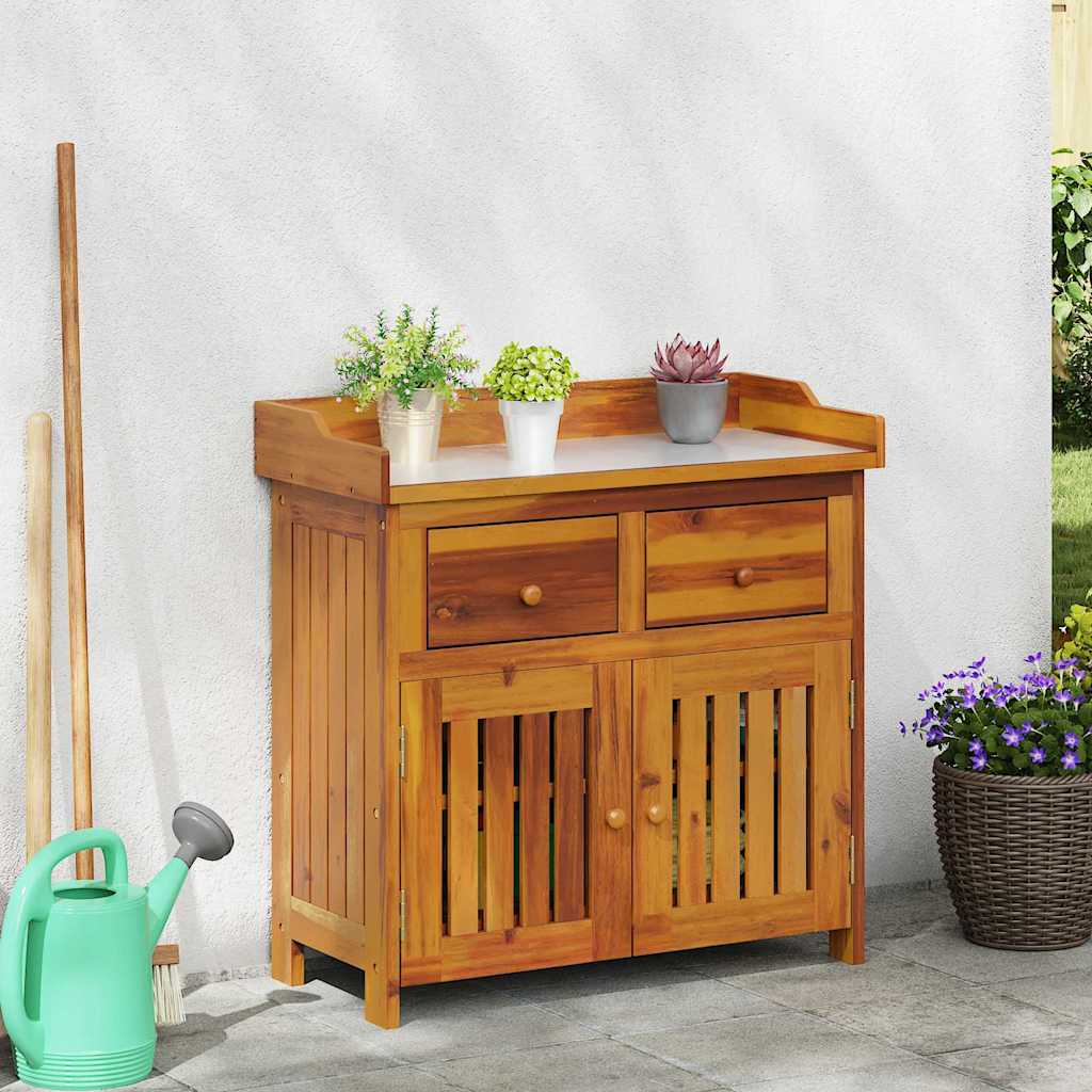 Ντουλάπι Κήπου Φυσικό 78 x 36,5 x 78cm Στερεό Ξύλο Ακακίας - Pakobazaar