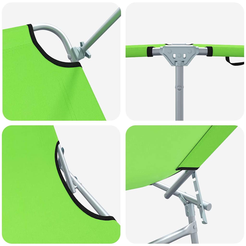 Ξαπλώστρα 2 pcs Πράσινο 58 x 188 x 77 εκ. Πολυεστέρας