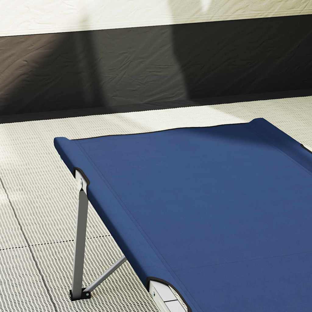 Αναδιπλούμενο Κρεβάτι Κάμπινγκ 2 pcs Μπλε 194 x 62,5 x 42,5 εκ