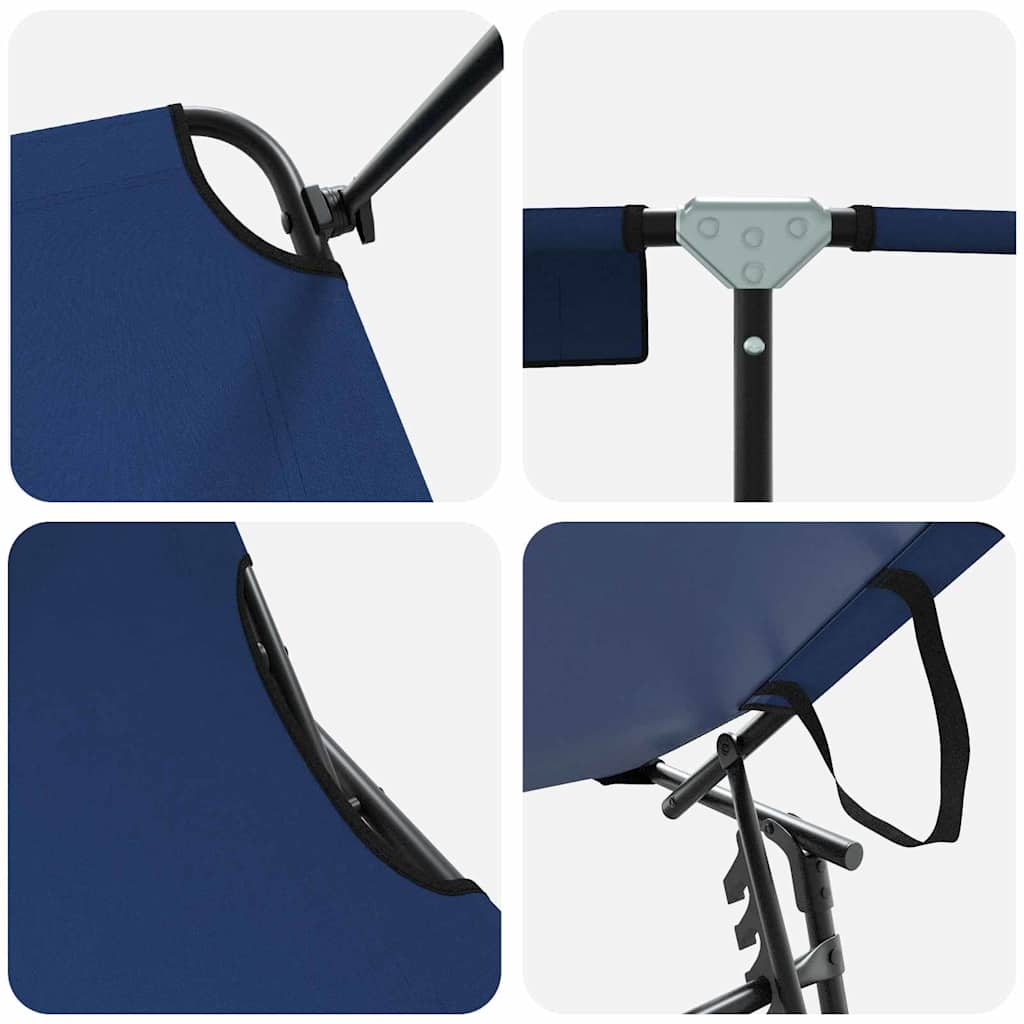 Πτυσσόμενη ξαπλώστρα Μπλε 190 x 57 x 81 εκ. oxford