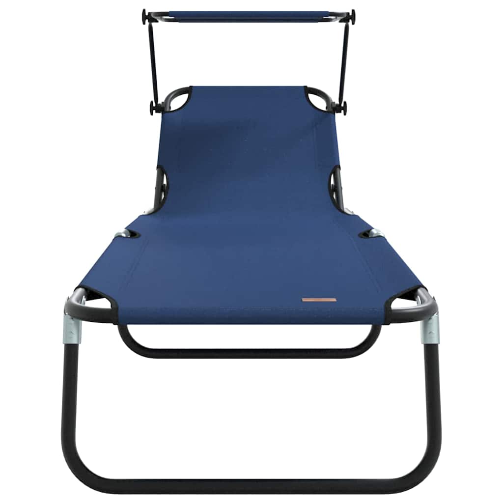 Πτυσσόμενη ξαπλώστρα 2 pcs Μπλε 190 x 57 x 81 εκ. oxford