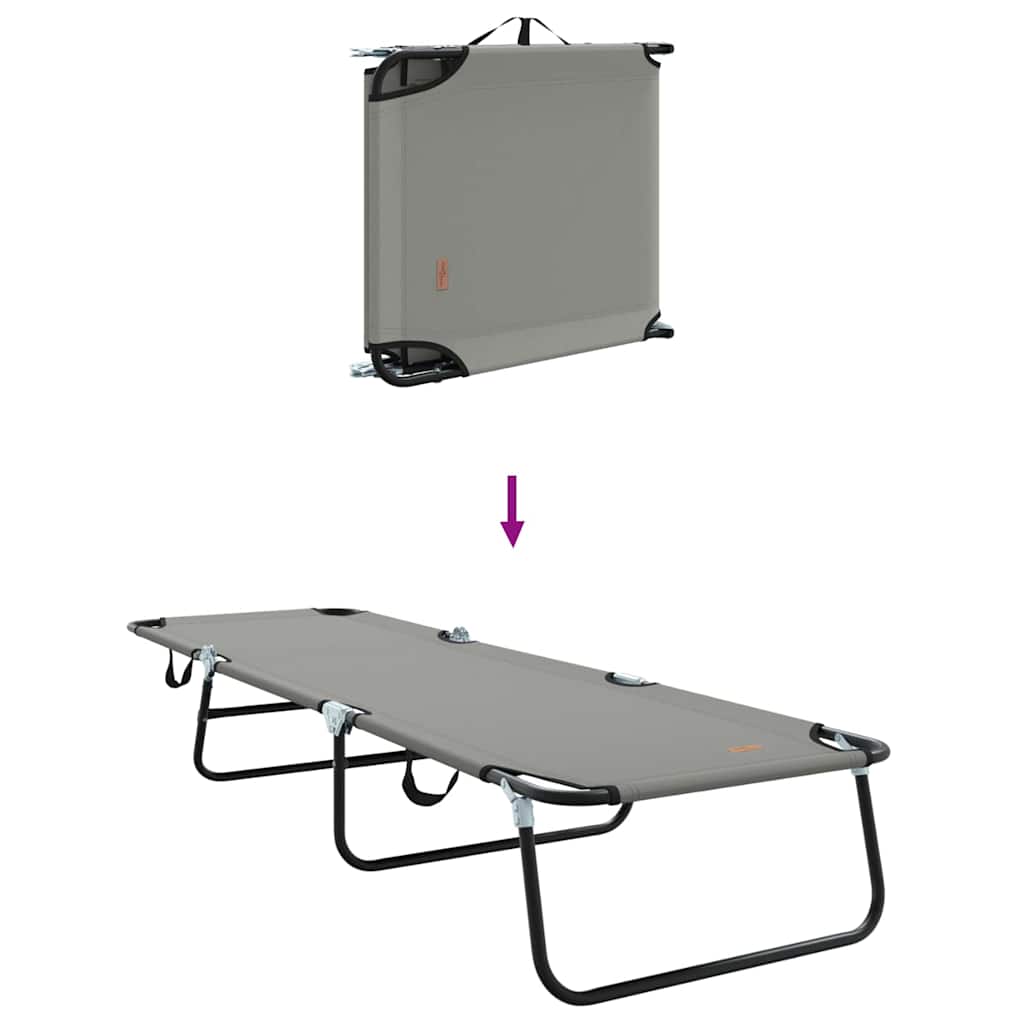 Πτυσσόμενη ξαπλώστρα Γκρι 188 x 57 x 86,5 εκ. Πολυεστέρας