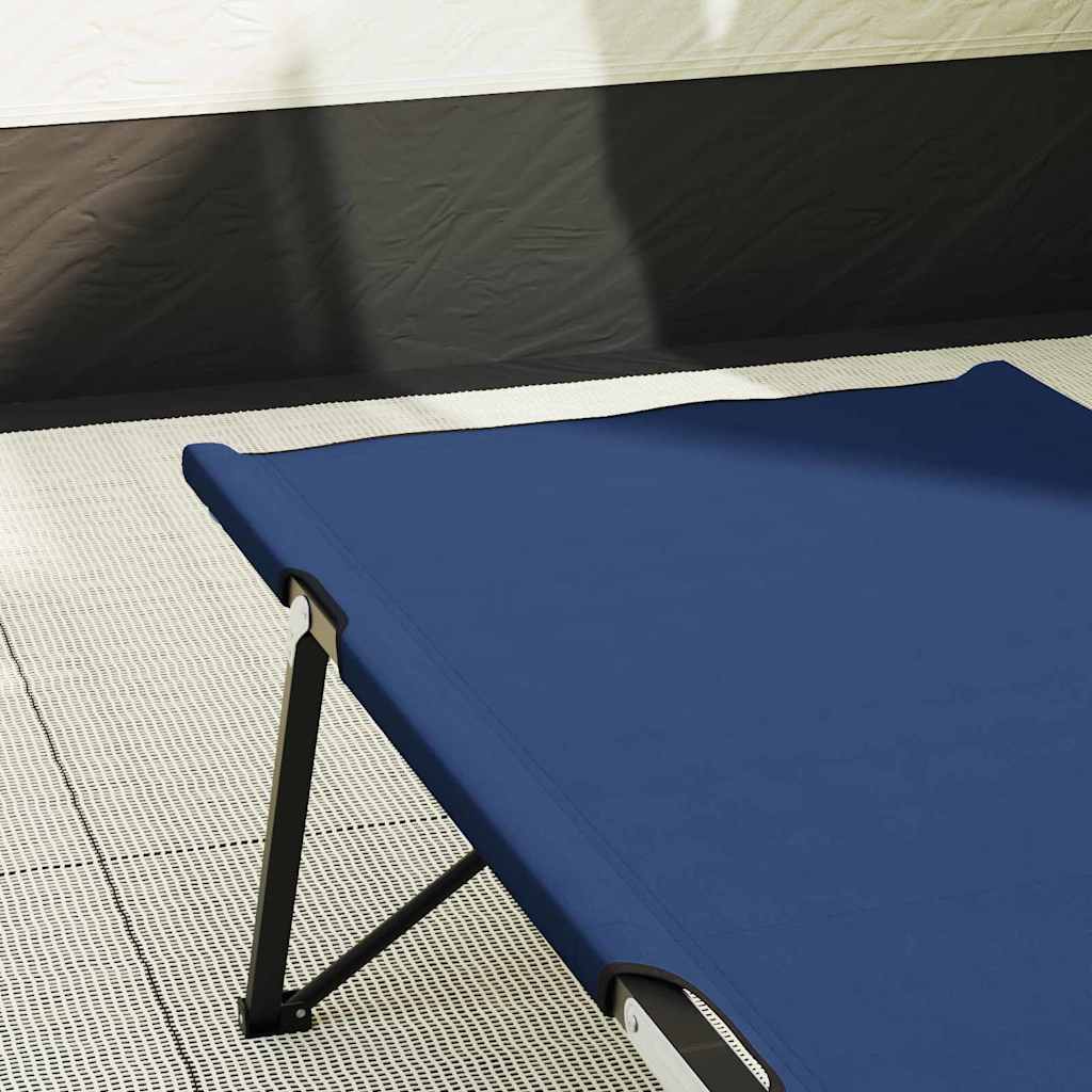 Αναδιπλούμενο Κρεβάτι Κάμπινγκ Μπλε 206 x 76 x 74 εκ