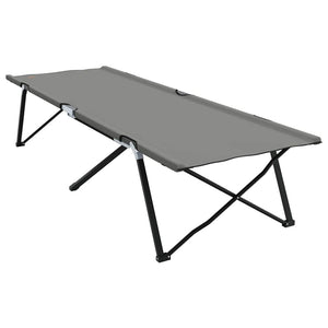 Αναδιπλούμενο Κρεβάτι Κάμπινγκ Γκρι 206 x 76 x 74 εκ - Pakobazaar