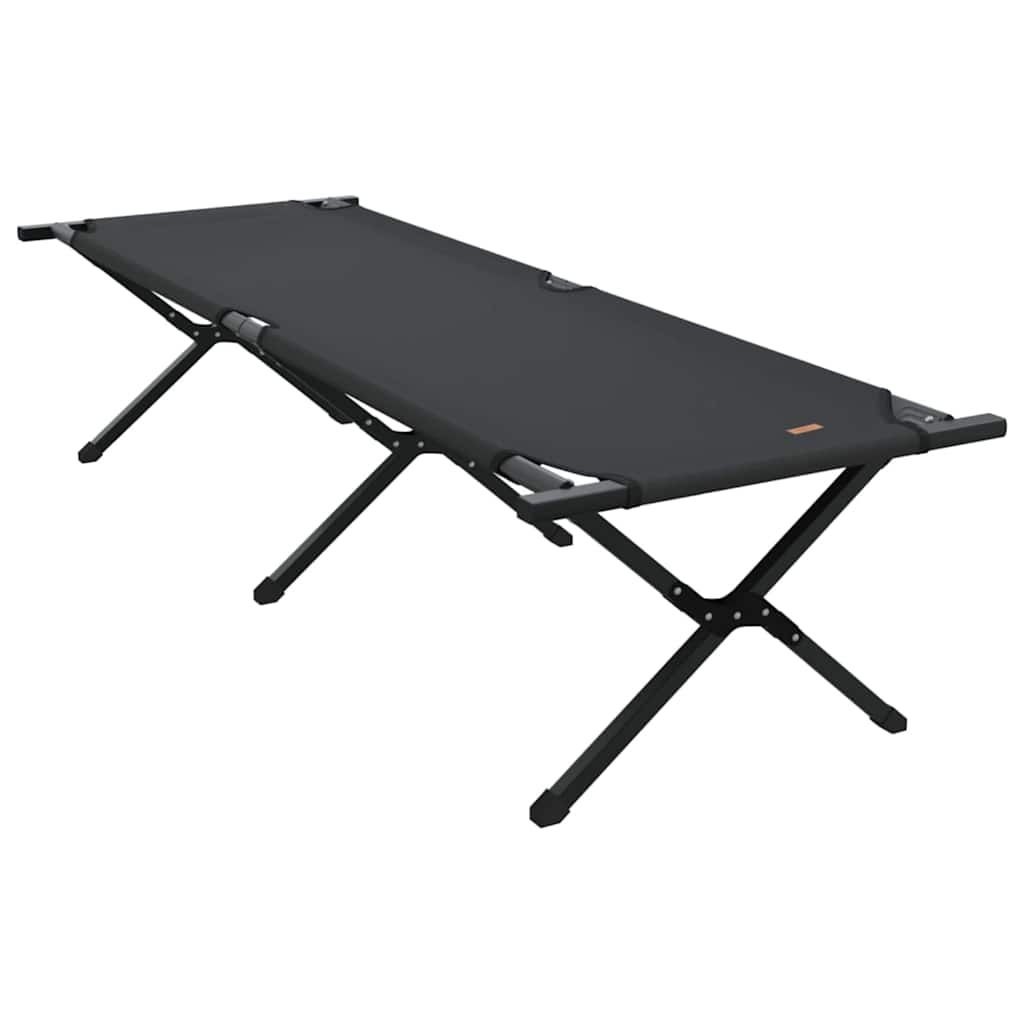 Αναδιπλούμενο Κρεβάτι Κάμπινγκ Μαύρο 193 x 69 x 45 εκ.