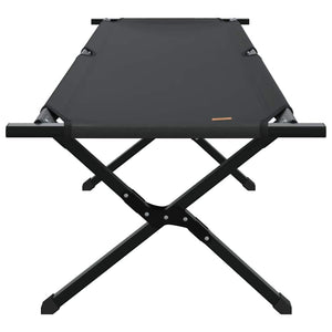 Αναδιπλούμενο Κρεβάτι Κάμπινγκ Μαύρο 193 x 69 x 45 εκ.