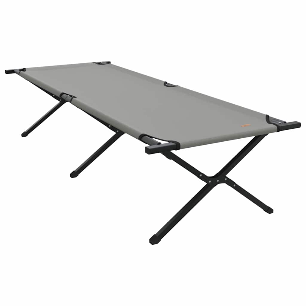Αναδιπλούμενο Κρεβάτι Κάμπινγκ Γκρι 210 x 80 x 46 εκ.