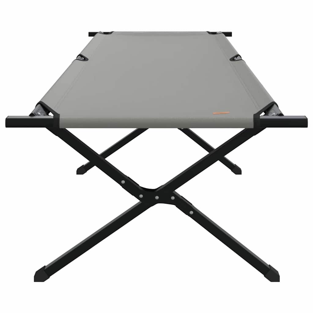 Αναδιπλούμενο Κρεβάτι Κάμπινγκ Γκρι 210 x 80 x 46 εκ.