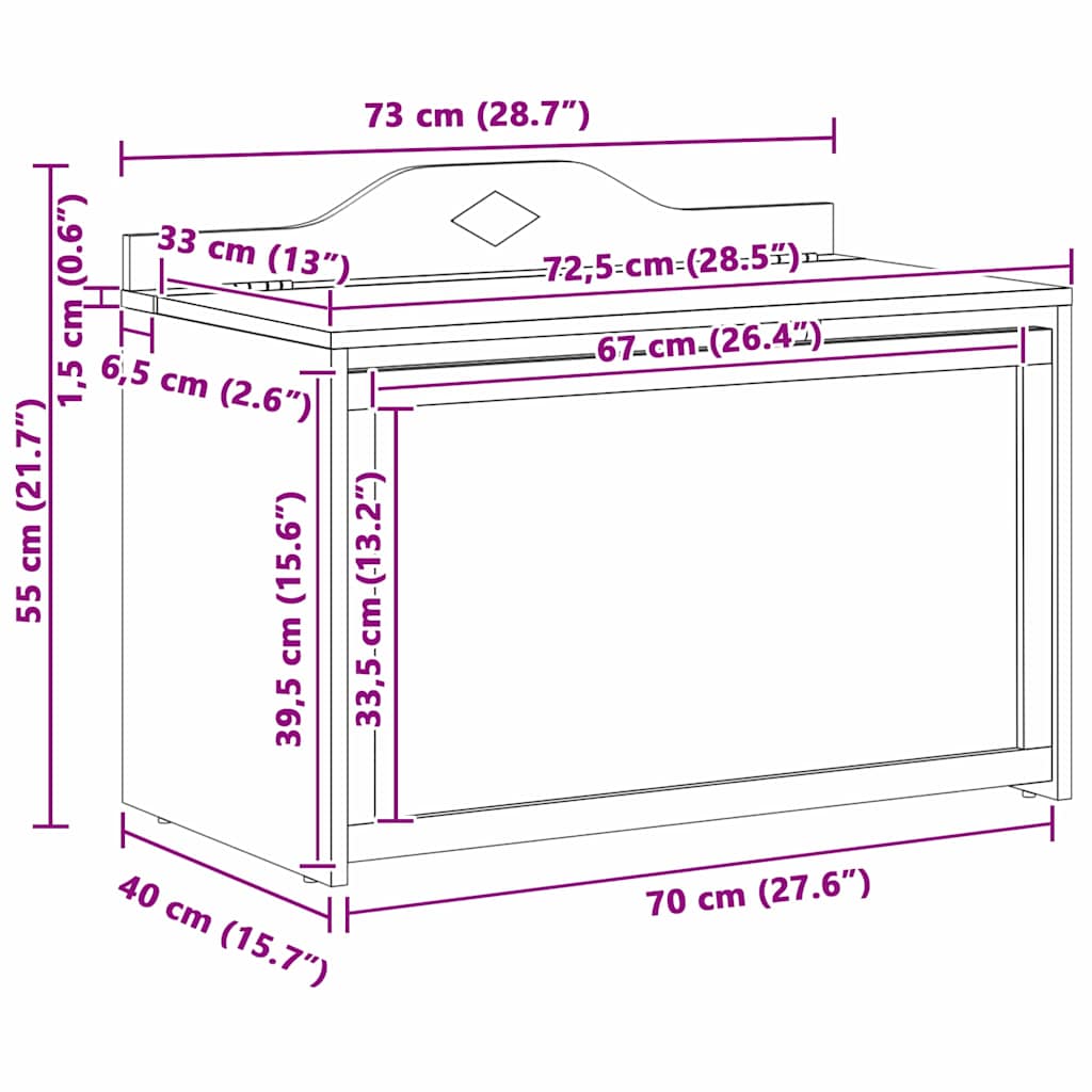 Κουτί με αποθήκευση και μπροστά από κιμωλία με αποθήκευση ROROS - Pakobazaar