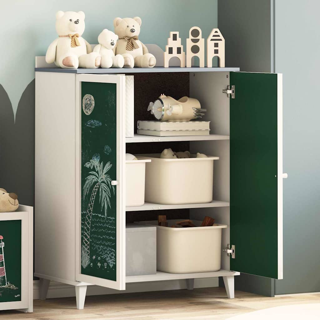 Ντουλάπα με δύο πόρτες και πρόσοψη από μαυροπίνακα ROROS - Pakobazaar