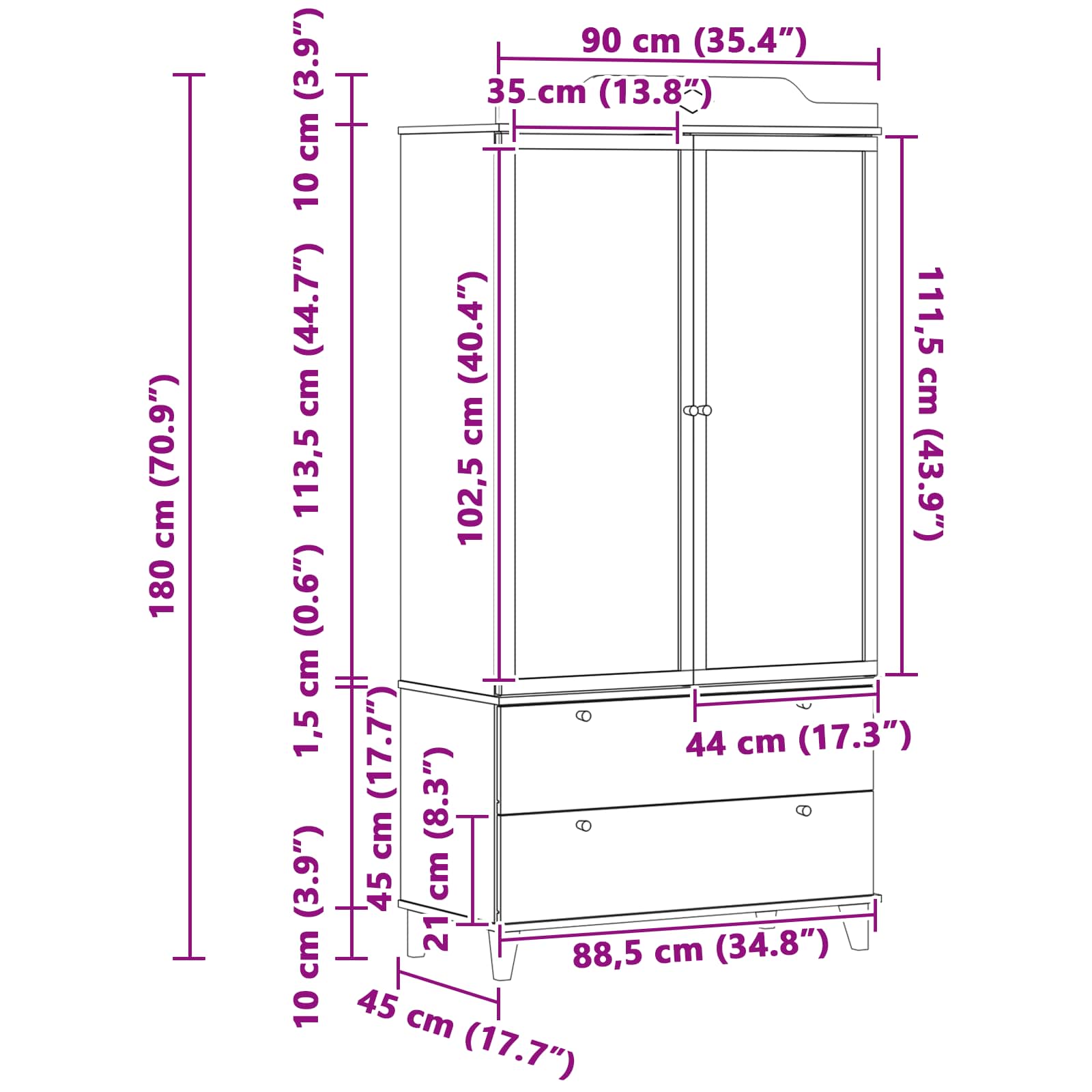 Κρεμαστή Ντουλάπα με Λευκοπίνακα με ράφι ROROS Γκρι και Λευκό - Pakobazaar