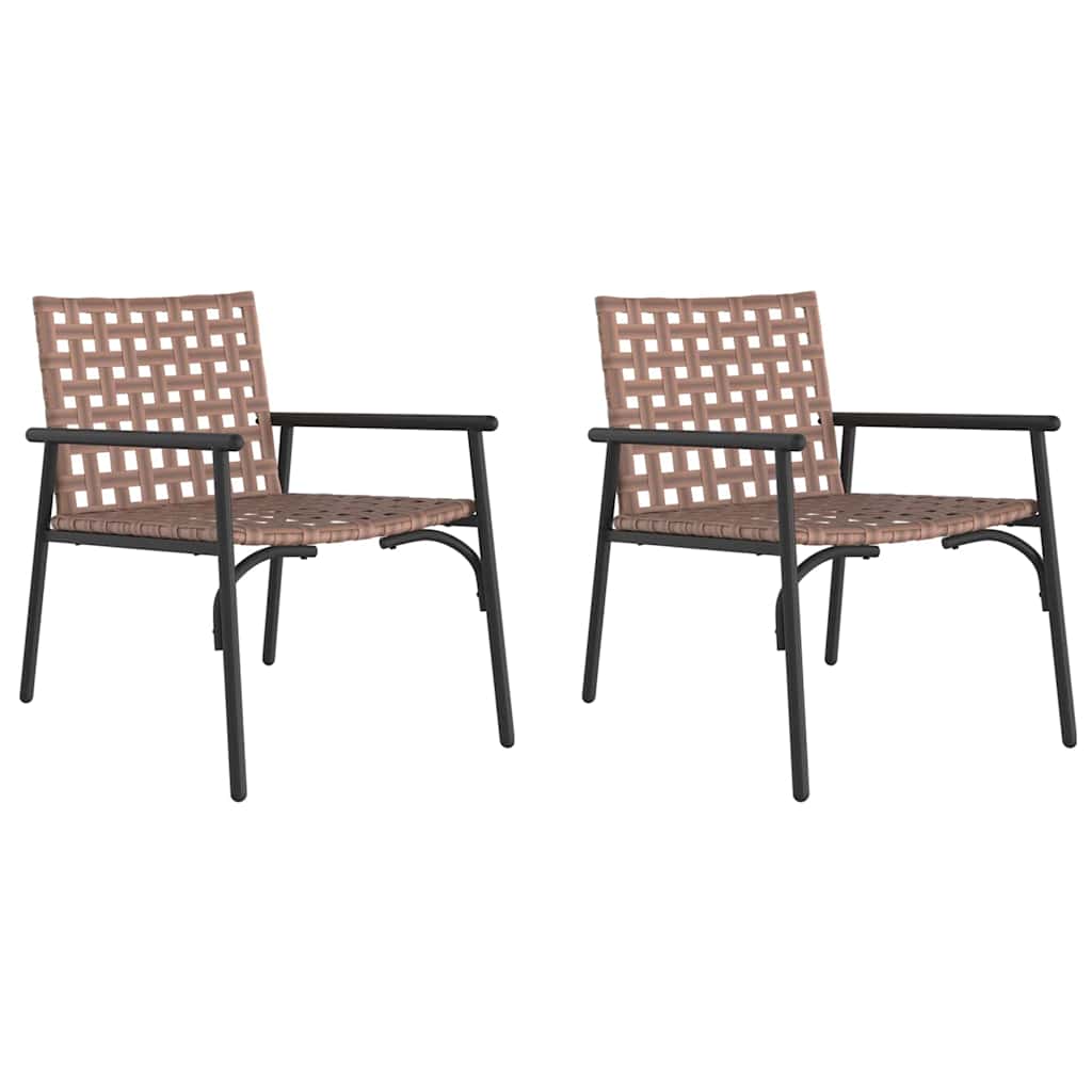 Καρέκλα Κήπου 2 pcs Καφέ 78 x 55,5 x 75,5 εκ. συνθετικό ρατάν