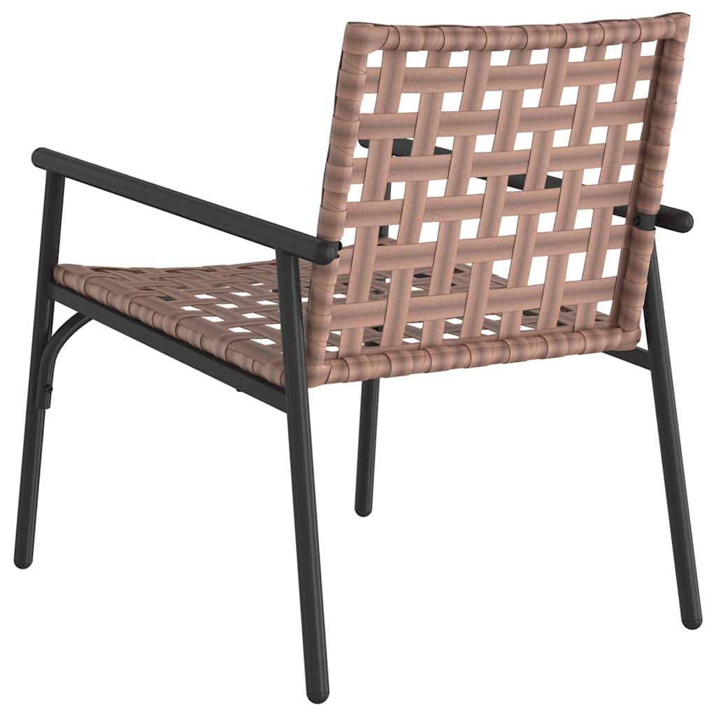 Καρέκλα Κήπου 2 pcs Καφέ 78 x 55,5 x 75,5 εκ. συνθετικό ρατάν