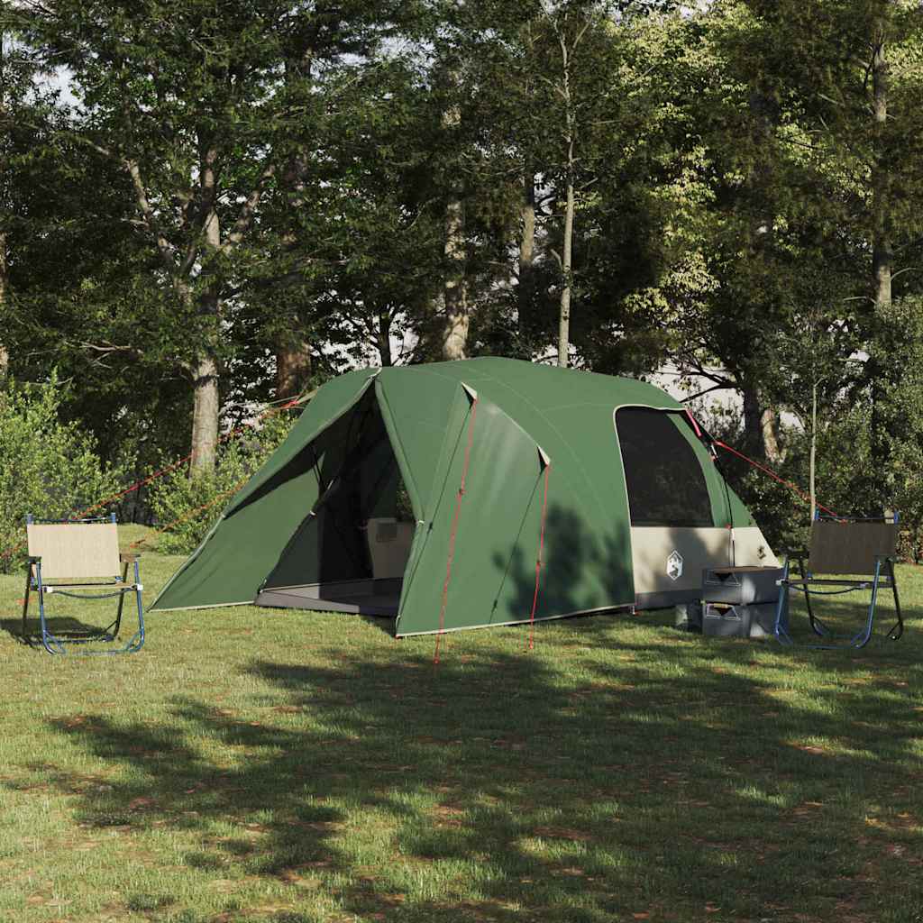 Σκηνή Dome 4 Ατόμων με στέγη Πράσινο 455 x 252 x 178 εκ - Pakobazaar